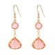thumbnail image 1 of 1 par de pendientes para mujer hechos a mano con forma de gota de agua y cristales de imitación azul y rosa, regalo de joyería., 1 of 8