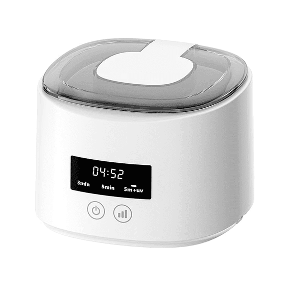 Ultrasonic Jewelry & Eyeglass Cleaner, 380ml 50kHz Sonic Cleaning Machine with 3 Modes, Compact Sonic Cleaner for Retainers, Aligners, Mouth Guards, Rings, Watches, Glasses & Daily Small Items