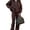 Brown, variant on Women'S 2 Piece Outfits Casual Lapel Half Zip Sweatshirts and Wide Leg Pants Tracksuit Sets Brown L
