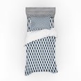 thumbnail image 2 of Ambesonne Retro Bedding Set 4 Pcs, Cubes Squares 3D Style, Queen, Blue Pale Blue White, 2 of 3