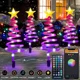 thumbnail image 2 of Luces LED RGB para caminos, control remoto por aplicación, luces en espiral para árboles de Navidad, luces para paisajes, caminos de jardín, decoración de fiestas de Navidad, 2 of 5