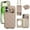 Khaki, variant on ELEHOLD Case for iPhone 16,Detachable Lanyard Crossbody Leather Wallet Case with Ring Holder & Mirror,Khaki