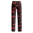 thumbnail image 5 of JULMCOMO Halloween Pajama Pants for Women Blood Eyeball Print Drawstring Elastic Waist Trendy Pajama Bottoms Fuuny Print Comfy Loose Fit Pjs Pants Deep Red M, 5 of 5