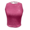 thumbnail image 5 of SNKSDGM Female Women's Tank Tops Loose fit Cotton Women T Shirts Women Fashion Solid Sequin Casual Sexy Crewneck Sleeveless Vest L, 5 of 6