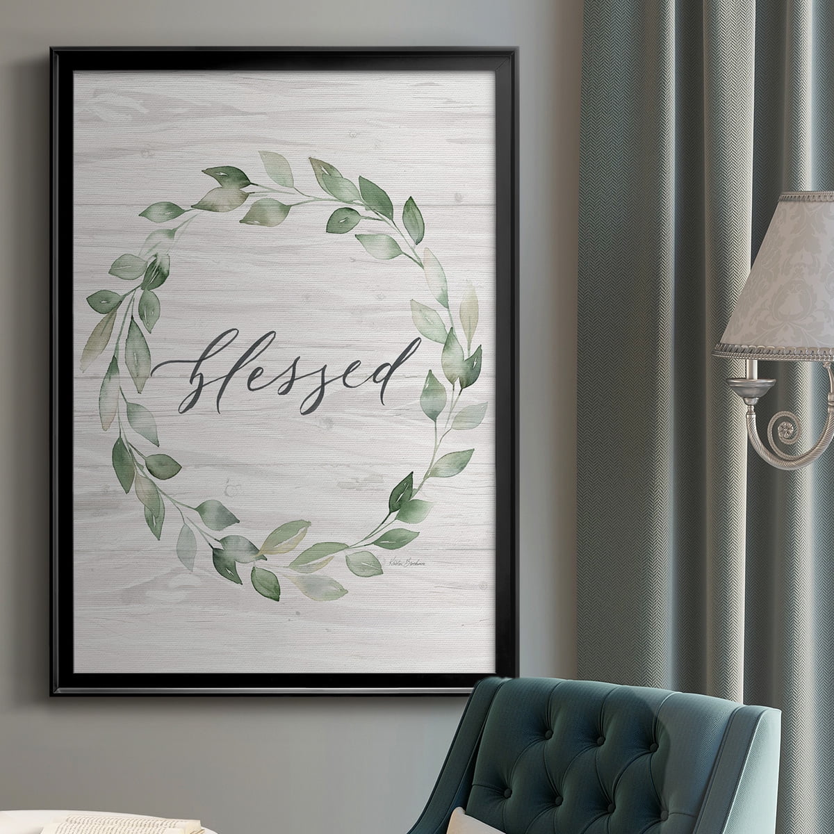 Blessed Wreath Premium Framed Print - Ready to Hang