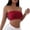 Wine, variant on IQOGKRN Women Strapless Tube Top Bra Hollow Cutout Lace Back Seamless Bandeau Bra Non Slip Stretch Strapless Bustier Beige L