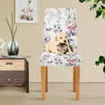 thumbnail image 4 of Yayeee 2 Pack Dining Chair Covers Stretch Parson Chairs Slipcovers Seat Protector, Purple Wildflowers, 4 of 6