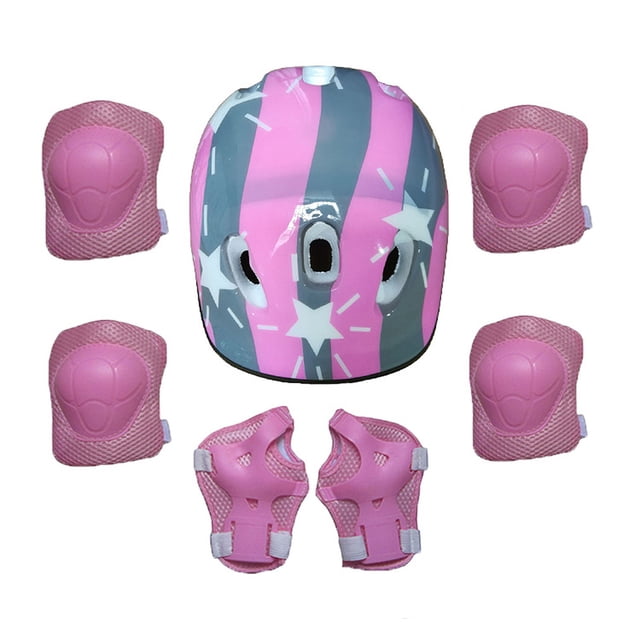 SAYOO 7pcs Girl Boys Guard Helm rodilleras codo bracers bicicleta skateboarding set SAYOO moda