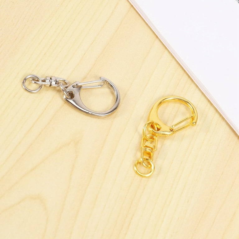 100 Piece D Hardware With Jump Rings, Metal Split Key Ring Clips