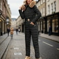thumbnail image 2 of SRZYMJ Jumpsuit for Women Stylish Women's Hooded Jumpsuit with Large Collar Korean Design Slim Fit Insulated Winter Ski Suit for, 2 of 4