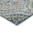 thumbnail image 3 of Addison Rugs Chantille Indoor/Outdoor Traditional Panels Teal Machine Washable Round Rug, 8' x 8', 3 of 8