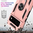thumbnail image 5 of CoverON for Google Pixel 6 Ring Case, Kickstand Rugged Phone Cover Magnetic Car Mount Compatible - Rose Gold Pink, 5 of 10