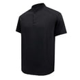 thumbnail image 5 of Men's Polo Henley Shirt Moisture Wicking Quick Dry Summer Casual Short Sleeve Pique Cotton Jersey Golf Shirts Big and Tall Size M-5XL Black, 5 of 7