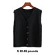 thumbnail image 4 of Sonducket Manténgase a la moda con un chaleco tipo suéter sin mangas para mujer, chalecos tipo suéter para capas, aplicación amplia Prendas para la parte del cuerpo Negro S, 4 of 6
