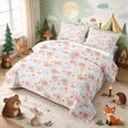 thumbnail image 3 of Erosebridal Goose Bed Spread Queen for Girls, Pink Roses Queen Coverlet Set, 3 Pieces 1 Quilt and 2 Pillowcases, 3 of 7