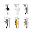 thumbnail image 5 of Gancho de animales de dibujos animados creativos, brazo de cola flexible, gancho de animales divertidos, gancho de plástico suave de PVC (negro y, 5 of 5