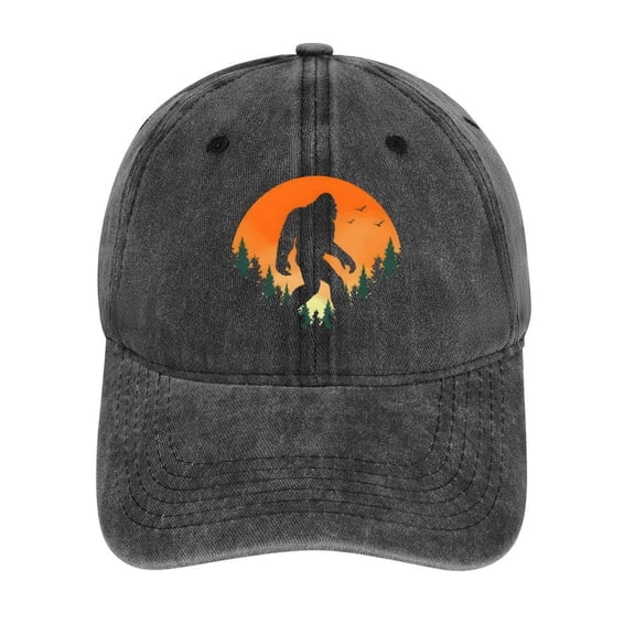 Sasquatch Charcoal Baseball Cap for Men Women, Adjustable Snapback Hats Cotton Hat