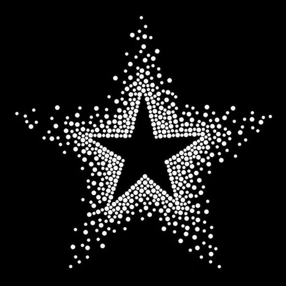 12pcs Star Rhinestone Iron on Hotfix Transfer Decal Personalized Print Bling Patch Shiny Clothing Repair Applique DIY Decals Accessories