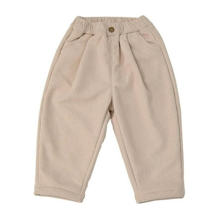 

Toddler Girls Pants Plus Sweatpants Boy Winter Corduroy Trousers Children Thickening Pants for Girls Size 4-5T