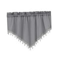 thumbnail image 4 of jifeng Valance Curtain Farmhouse Short Valance Drape for Kitchen Cabinet Decoration Gray, 4 of 9