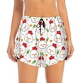 thumbnail image 2 of Hirioo Chicken And Plant for Women's Double Layer Athletic Shorts High-Performance Gym Shorts with Inner Pocket, Elastic Waistband-Medium, 2 of 7