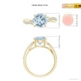 thumbnail image 4 of Angara Natural 1.6 Ct. Aquamarine with Diamond Infinity Ring in 14K Yellow Gold for Women (Ring Size: 11.5), 4 of 9