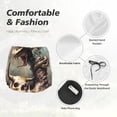 thumbnail image 6 of Lsque Western Cowboy Snake Ram Skull Printed Women's Running Shorts with Liner Pockets,Elastic Quick Dry Workout Athletic Gym Yoga Shorts,Womens High Waist Shorts-XX-Large, 6 of 9