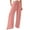 Pink, variant on Gerichy Women Casual Wide Leg Pants High Waisted Business Work Casual Pants Loose Flowy Beach Palazzo Pants Solid Elastic Waist Pant High Waist Wide Leg Regular Loose Pants