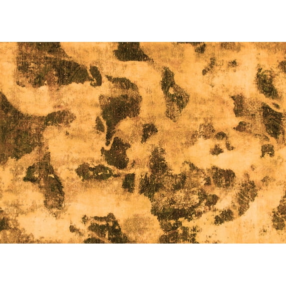 Ahgly Company Indoor Rectangle Abstract Orange Modern Area Rugs, 5' x 8'