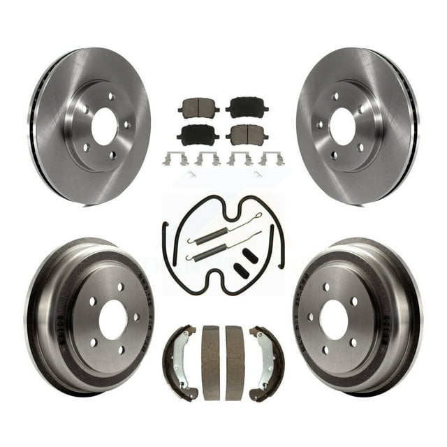 CMX Front Rear Disc Brake Rotors Ceramic Pads and Drum Kit (7Pc) for Car Chevrolet HHR K8C-102199