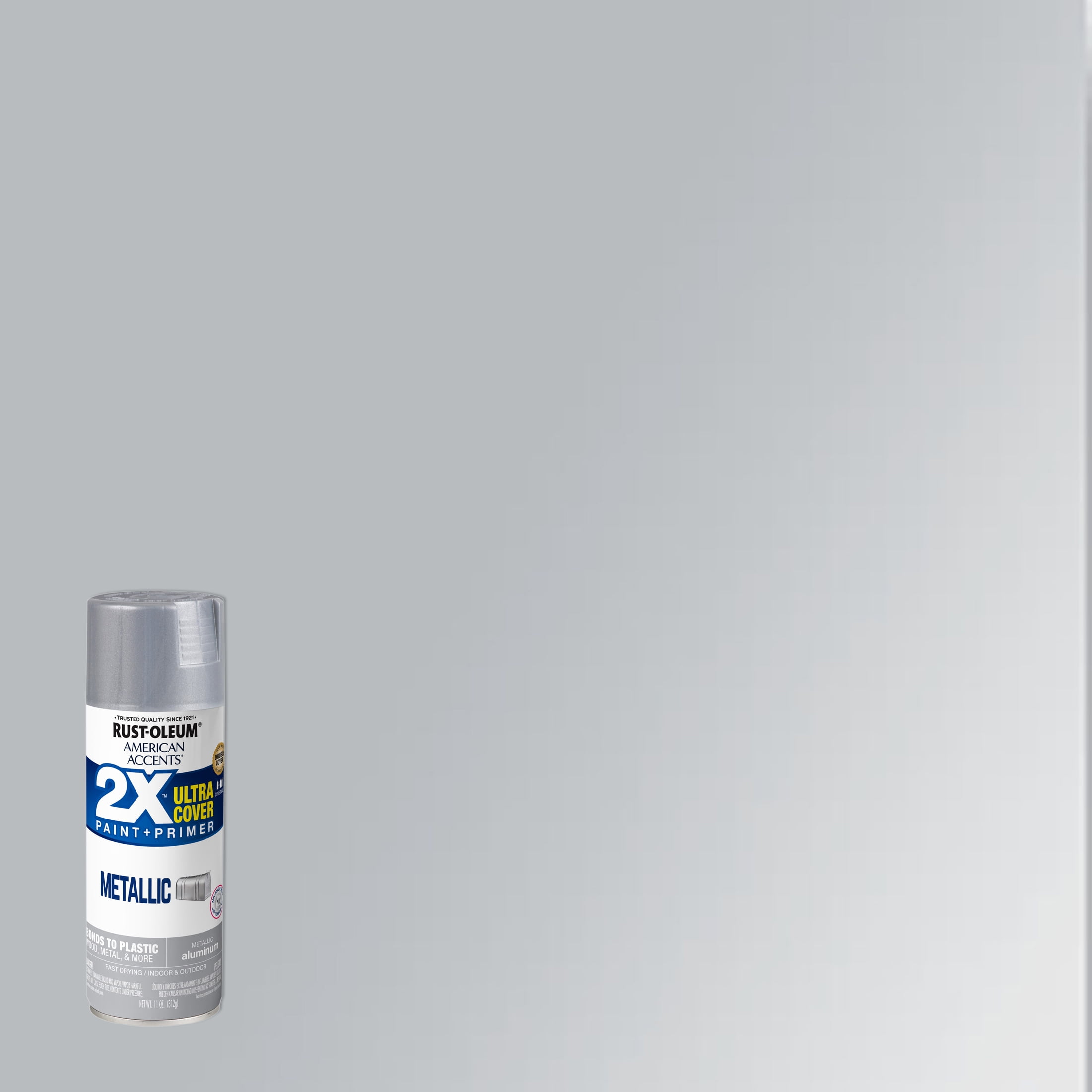 Aluminum, Rust-Oleum American Accents 2X Ultra Cover Metallic Spray Paint- 12 oz