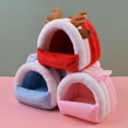thumbnail image 4 of Hamster Bed House, Soft Skin Friendly Plush Winter Warm Cute Rabbit Deer Ear Cage Nest for Young Guinea Pig Degu Drawl Hedgehog Hamster Ferrets Rats Hedgehogs Chinchilla, 4 of 8