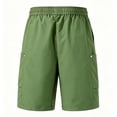 thumbnail image 3 of Evdexr Cargo Shorts Women Drawstring Knee Length Bermuda Shorts Summer Wide Leg Work Shorts Lightweight Elastic Waist Casual Short with Multi Pockets Army Green M, 3 of 7