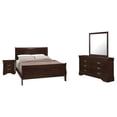 thumbnail image 3 of Coaster Louis Philippe 4-Piece Full Bedroom Set, Cappuccino, 3 of 17