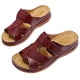 thumbnail image 1 of Sandalias Cuña Vintage con Punta Abierta para Mujer Antideslizantes rojo Vino 43, 1 of 9