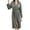 Grey, variant on Women's Waffle Bathrobe Kimono Bath Robe Lightweight Knee Length Sleeping Weave Spa Robe Spring Summer Fall Grey X-Small