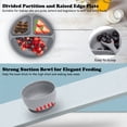 thumbnail image 5 of 6pcs Baby Feeding Set, Silicone Baby Plates Feeding Supplies Included Suction Bowl and Divided Toddler Plate, Baby Spoon, Fork, Bib, Sippy Cup with Straw and Lid, Food Grade BPA Free, Gray, 5 of 7