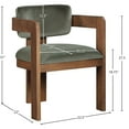 thumbnail image 3 of Meridian Furniture Sacha Green Velvet Dining Chair, Set of 2, 3 of 9