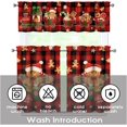 thumbnail image 6 of Christmas Kitchen Curtains Valances 3 Piece Set,Buffalo Plaid Gingerbread Hot Cocoa Rod Pocket Kitchen Curtain Over Sink Window,Farmhouse Cafe Curtains for Holiday Winter Decor 36 Inch, 6 of 7