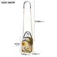 thumbnail image 2 of FORMRS Crossbody Bag for Women Quilted Travel Shoulder Cell Phone Purse with Chain Strap Handbag, Beige Sunflowers, 2 of 7