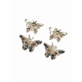 thumbnail image 2 of ARETES DE MARIPOSA DE PLATA 2 PARES, 2 of 3