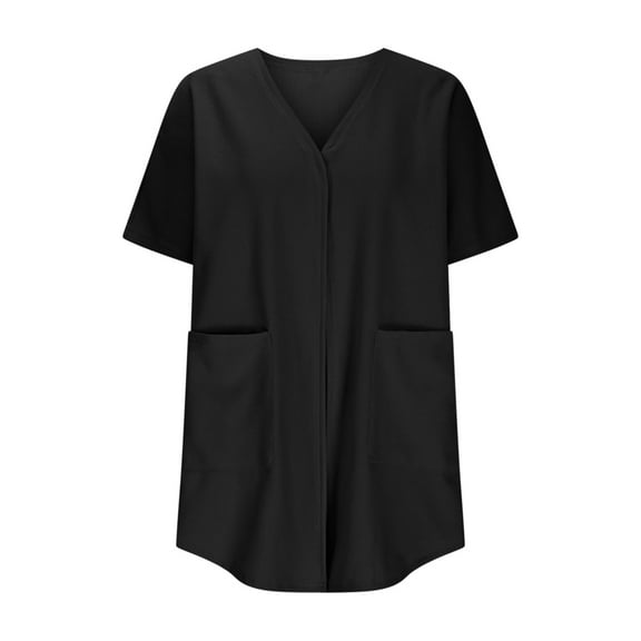 Levmjia Women's Plus Size Long Sleeve Open Front Cardigan Casual Loose Lightweight Short Sleeve Mid-length Cardigans with Pockets