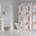 thumbnail image 3 of Coolnut Bath Shower Curtain Liners Cute Dogs and Bones Paws 72x72in Polyester Waterproof with 12 Curtain Hooks, 3 of 6