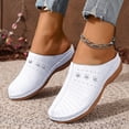 thumbnail image 2 of Duqingm Women'S Flats Everyday Women's Knitted Flat Shoes Lightweight Comfortable Women Footwear Slip on Casual Breathable Mesh Walking Shoes White,6, 2 of 7