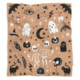 thumbnail image 5 of Halloween Blanket, Cute Kawaii Ghost Skeleton Throw Blankets Goth Occult Creepy Witch Pumpkin for Women, Halloween Flannel Fleece Throw Blanket for Home Living Room 60"x50", 5 of 5