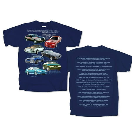 Navy Mustang - joe blow fmfbh-u ford fox body mustang highlight short sleeve adult t-shirt navy