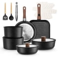thumbnail image 1 of Juego de 20 Ollas y Sartenes Antiadherentes, Batería de Cocina con Mango Desmontable, Sartenes de Ceramica para Autocaravana, Apto para Inducción, Horno y Lavavajillas, 1 of 7