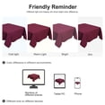 thumbnail image 7 of PiccoCasa Square Polyester Tablecloth for Indoor Outdoor 55x55 Inches Burgundy, 7 of 7