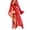 Red, variant on Daiosportswear Women'S See Through Lace Robe Sheer Maxi Kimono Mesh Satin Belted Chemise Babydoll Lingerie Nightgown Cover Up,Cover-Up for Women White S(S)