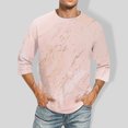 thumbnail image 2 of Men'S Round Neck Three-Quarters Sleeve Top Casual Fashion T-Shirt 3XL, 2 of 5